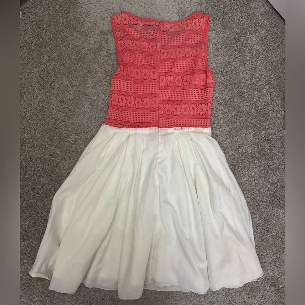 Blue Rain Pink and White Dress